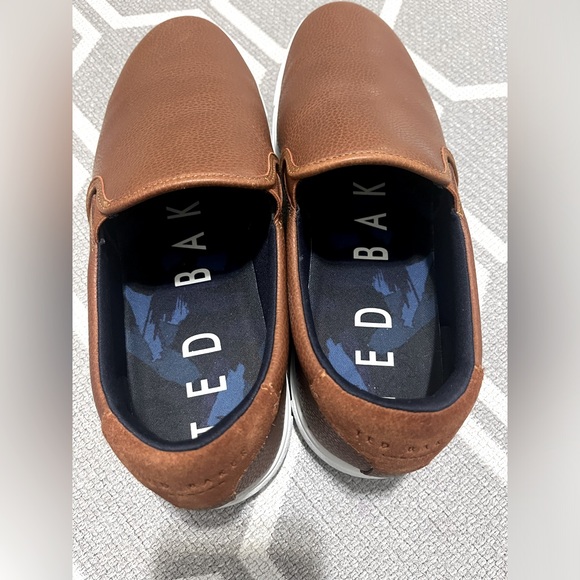 Men’s Ted Baker Leather Slip On Sneakers Shoes - Picture 4 of 6